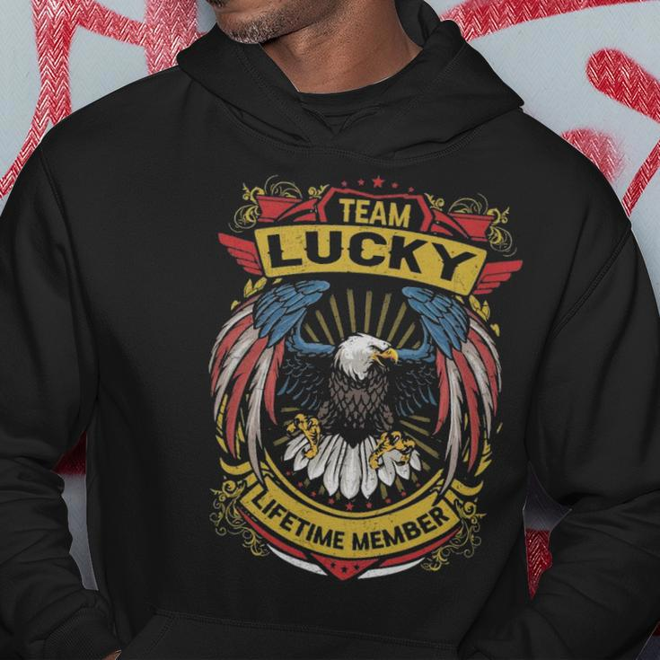 Team Lucky Lifetime Member Lucky Last Name Hoodie Funny Gifts