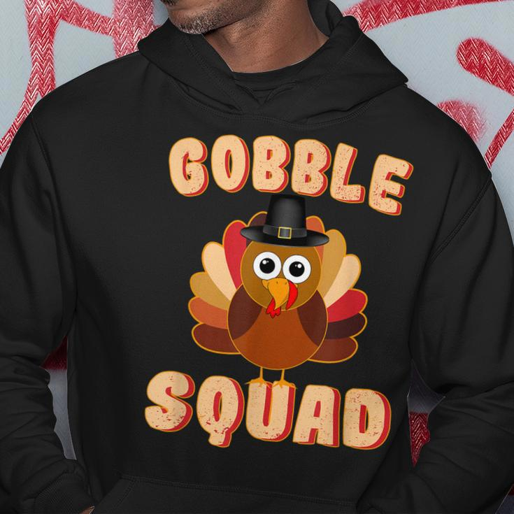 Thanksgiving Day Turkey Day Funny Thanksgiving Gobble Squad Hoodie Unique Gifts