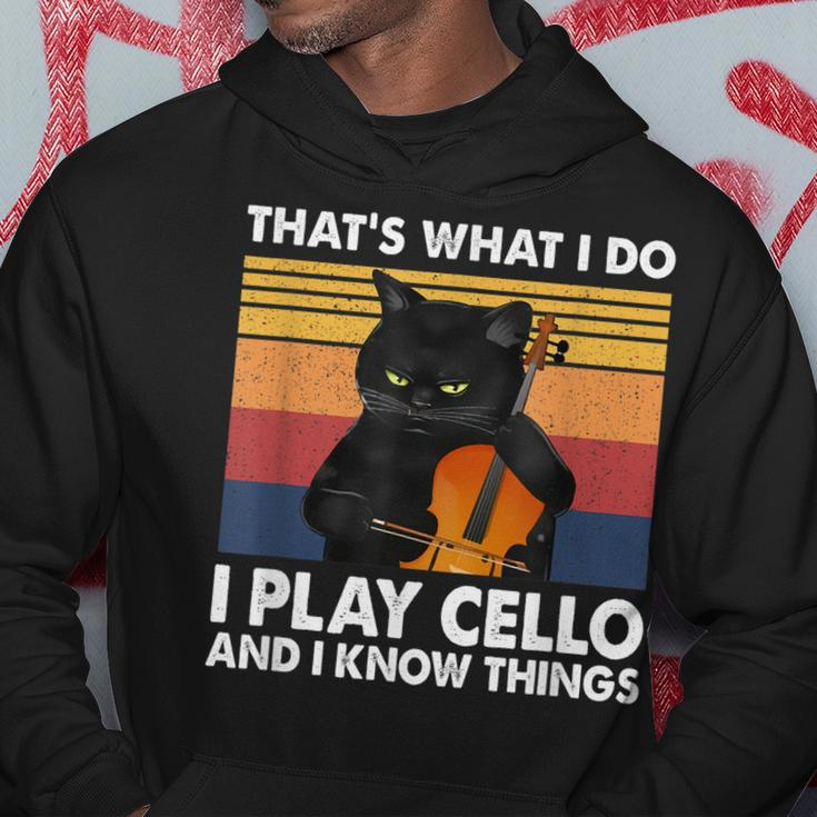 Thats What I Do I Play Cello And I Know Things Hoodie Funny Gifts