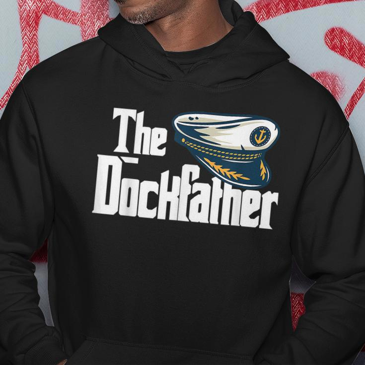 The Dockfather Funny Boating Fishing Boat Dad Captain Boater Hoodie Unique Gifts