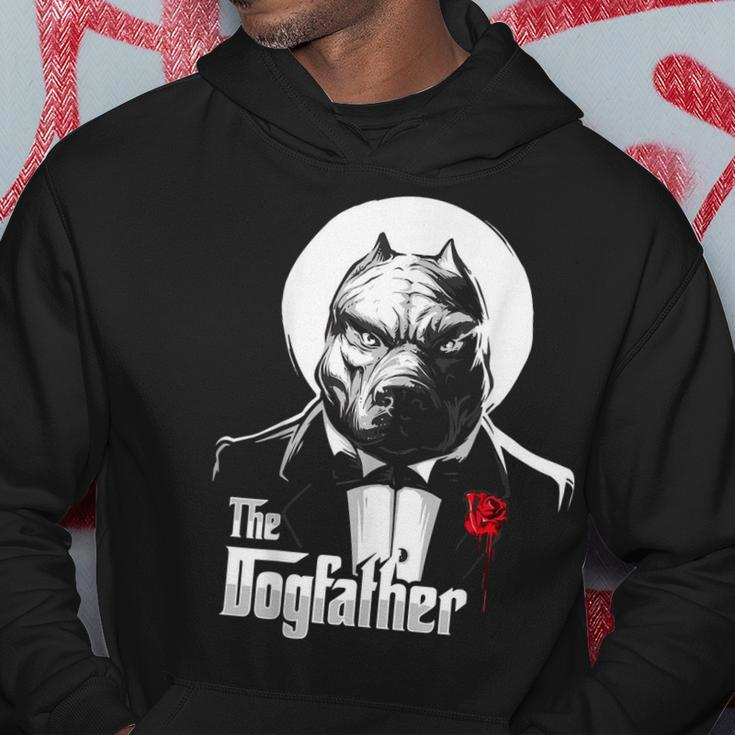 The Dogfather Pitbull Pitbull Dog Dad Best Dog Daddy Ever Gift For Mens Hoodie Unique Gifts