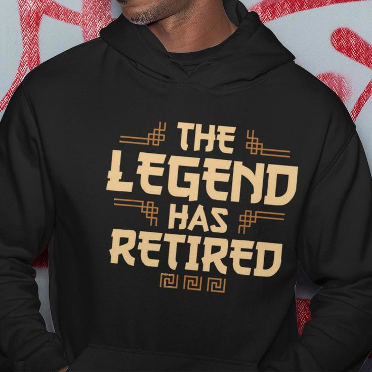 The Legend Has Retired Retirement Humor Hoodie Unique Gifts