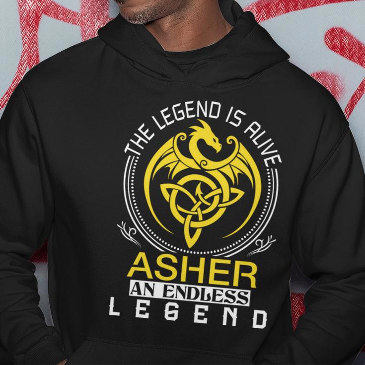 The Legend Is Alive Asher Family Name Hoodie Funny Gifts
