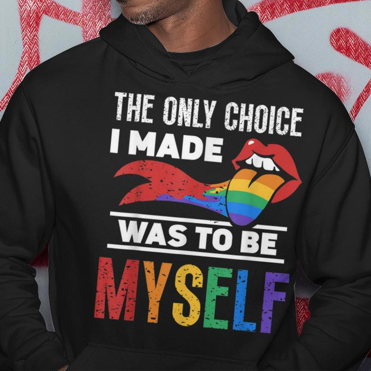 The Only Choice I Made Was To Be Myself Gay Lgbtq Pride Hoodie Unique Gifts