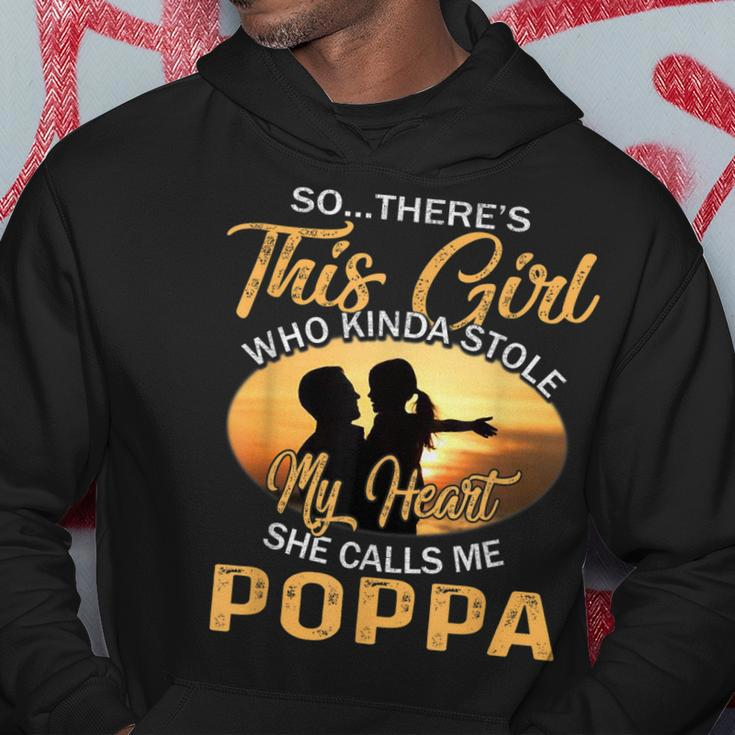 Theres This Girl Stole My Heart She Call Me Poppa Gift For Mens Hoodie Unique Gifts