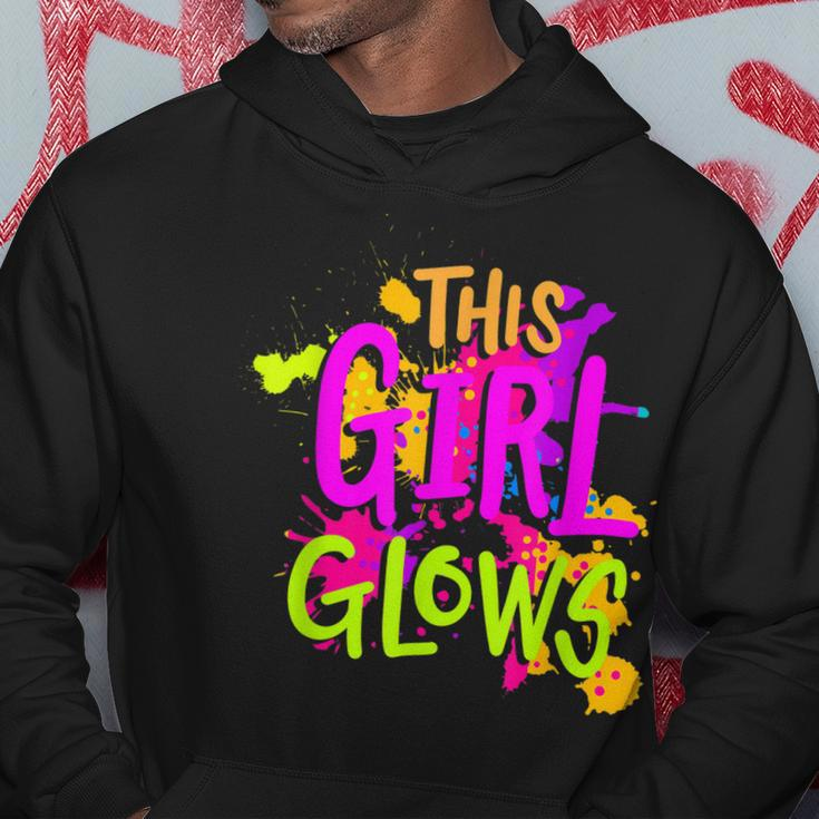 This Girl Glows Costume 80S Glow Halloween Party Outfit Hoodie Unique Gifts