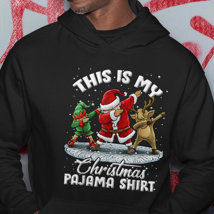 This Is My Christmas Pajama Shirt Dabbing Santa Elf Pajamas Hoodie Unique Gifts