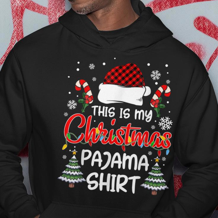 This Is My Christmas Pajama Xmas Lights Funny Holiday Men Hoodie Graphic Print Hooded Sweatshirt Funny Gifts