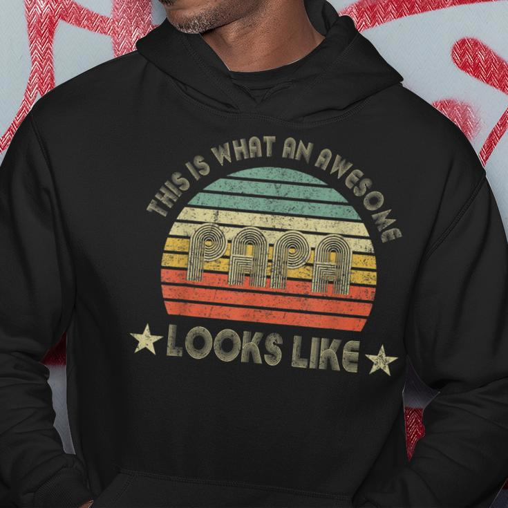 This Is What An Awesome Papa Looks Like For Dad Grandpa Gift For Mens Hoodie Unique Gifts