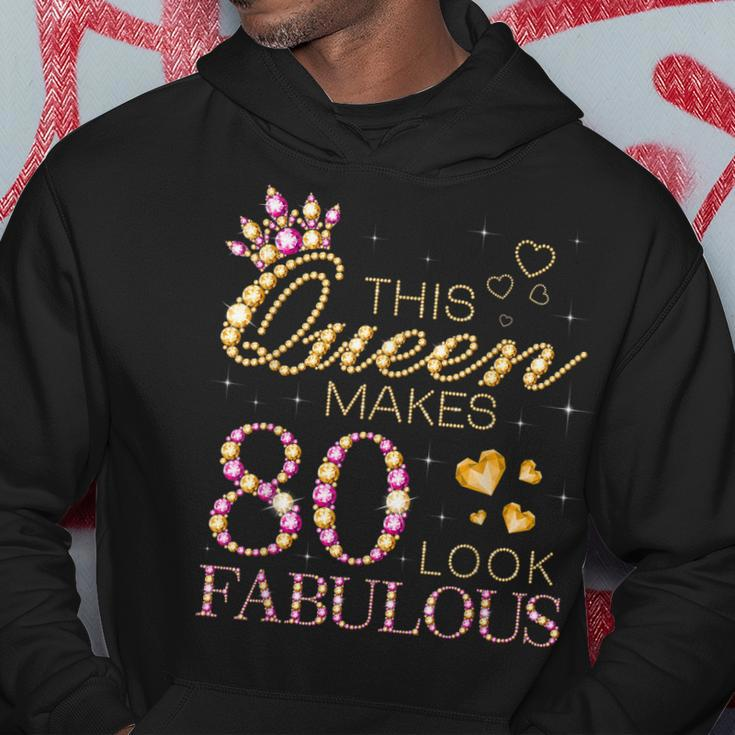This Queen Makes 80 Look Fabulous 80Th Birthday Queen B-Day Hoodie Unique Gifts