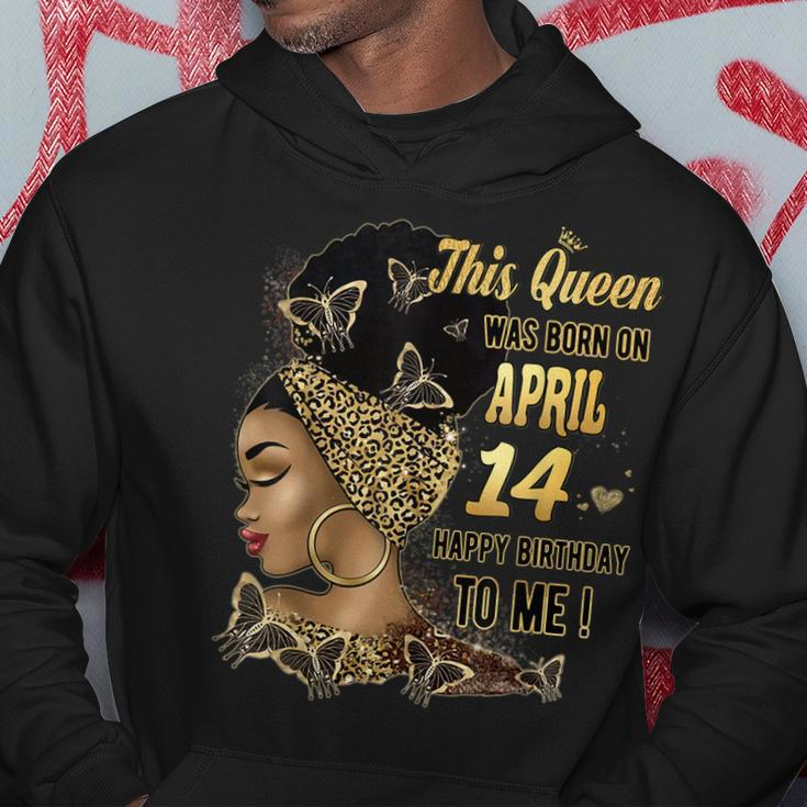 This Queen Was Born On April 14 14Th April Birthday Hoodie Unique Gifts