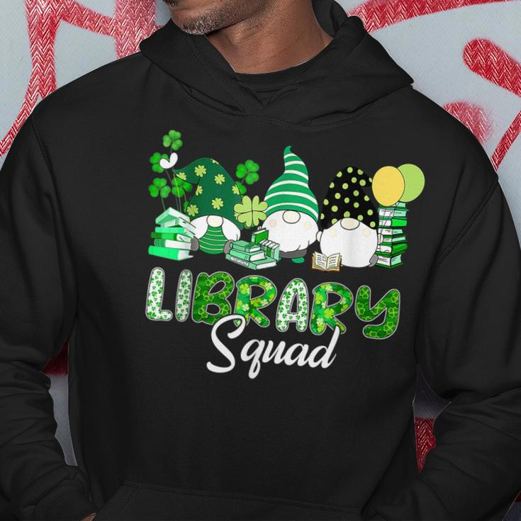 Three Gnomes Leopard Shamrock Library Squad St Patricks Day Hoodie Personalized Gifts