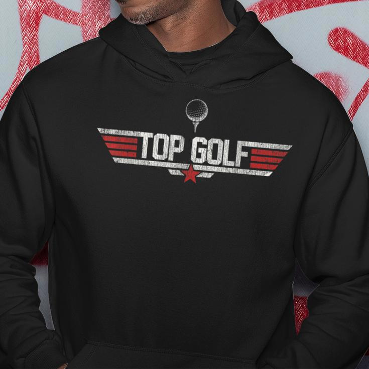 Top Golf Funny Vintage 80S Gift Golf Best Dad By Par Hoodie Unique Gifts