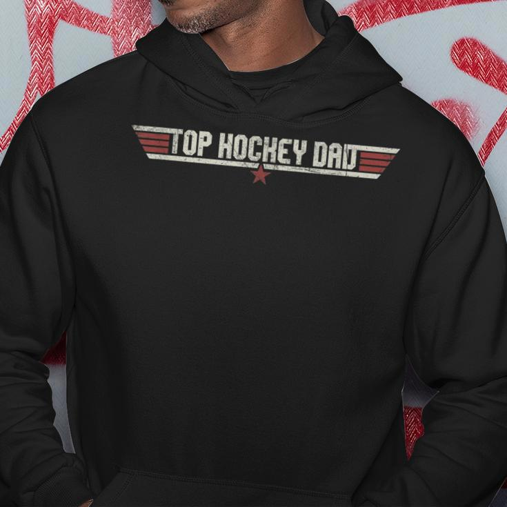 Top Hockey Dad Funny Vintage 80S Gift Father Fathers Day Hoodie Funny Gifts