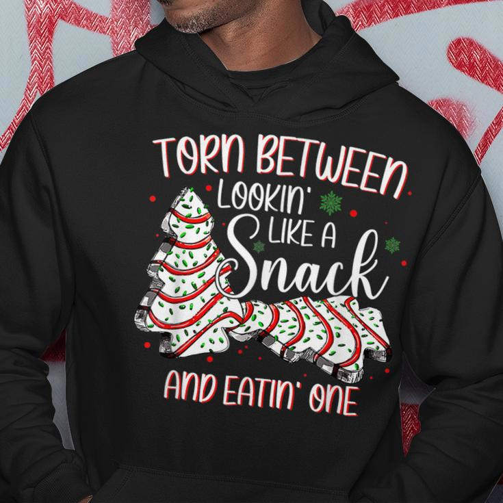 Torn Between Looking Like A Snack And Eating One Christmas Men Hoodie Graphic Print Hooded Sweatshirt Funny Gifts