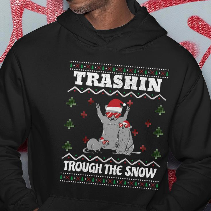 Trashin Through The Snow Raccoon Rat Ugly Christmas Cute Gift Hoodie Unique Gifts