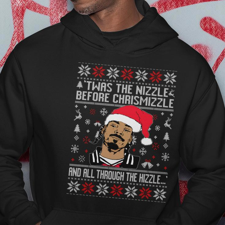 Twas The Nizzle Before Chrismizzle And All Through The Hizzle Ugly Christmas Hoodie Unique Gifts