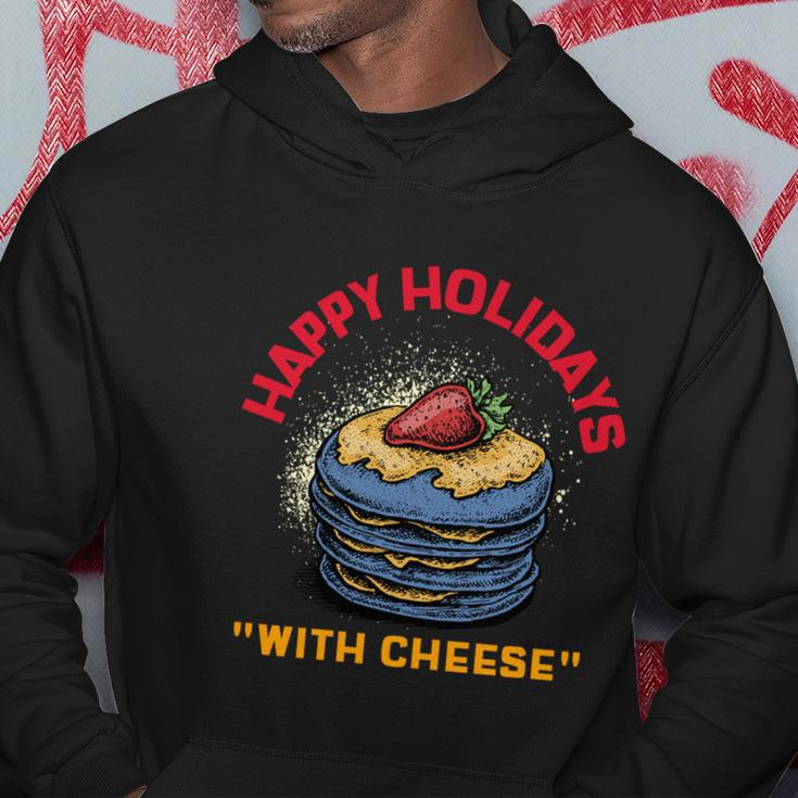 Ugly Christmas Sweater Burger Happy Holidays With Cheese V20 Hoodie Unique Gifts