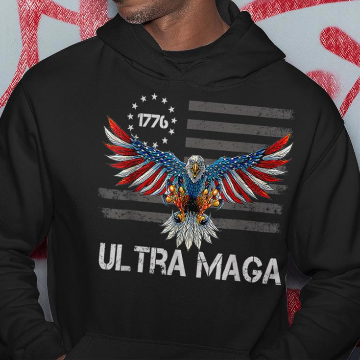 Ultra Maga Mega King 2024 American Us Flag Proud Republican V2 Men Hoodie Personalized Gifts