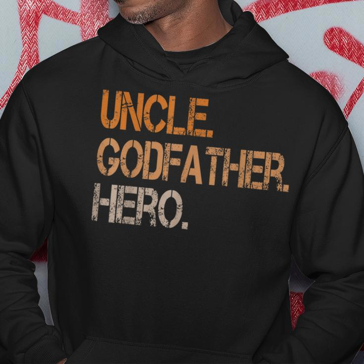 Uncle Godfather Hero Cool Family Gift For Best Uncle Hoodie Unique Gifts