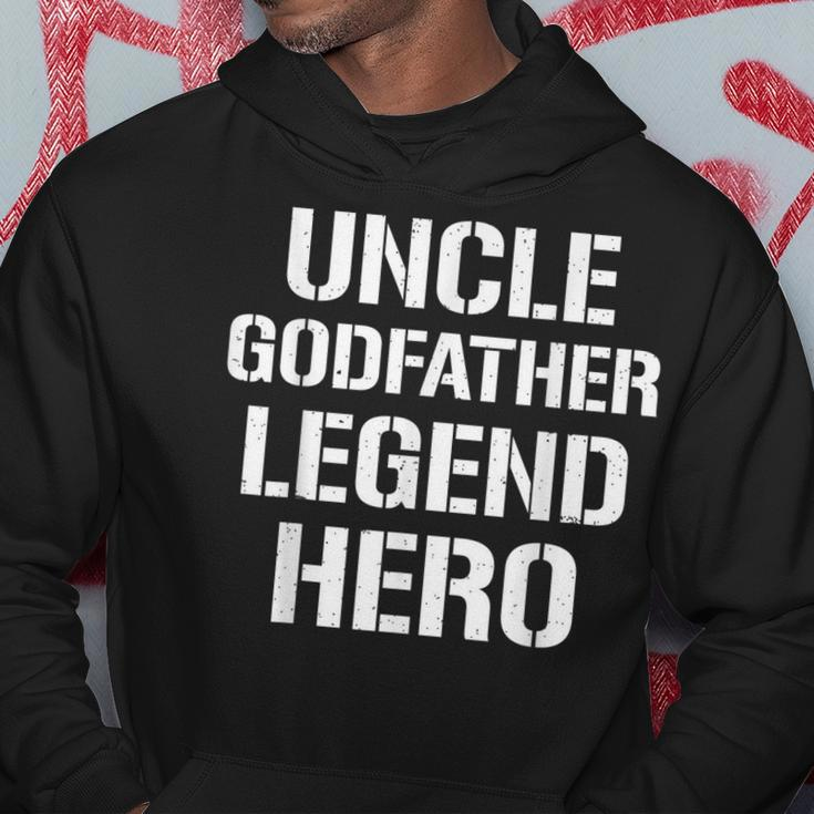 Uncle Godfather Legend Hero Funny Cool Uncle Gift Hoodie Unique Gifts