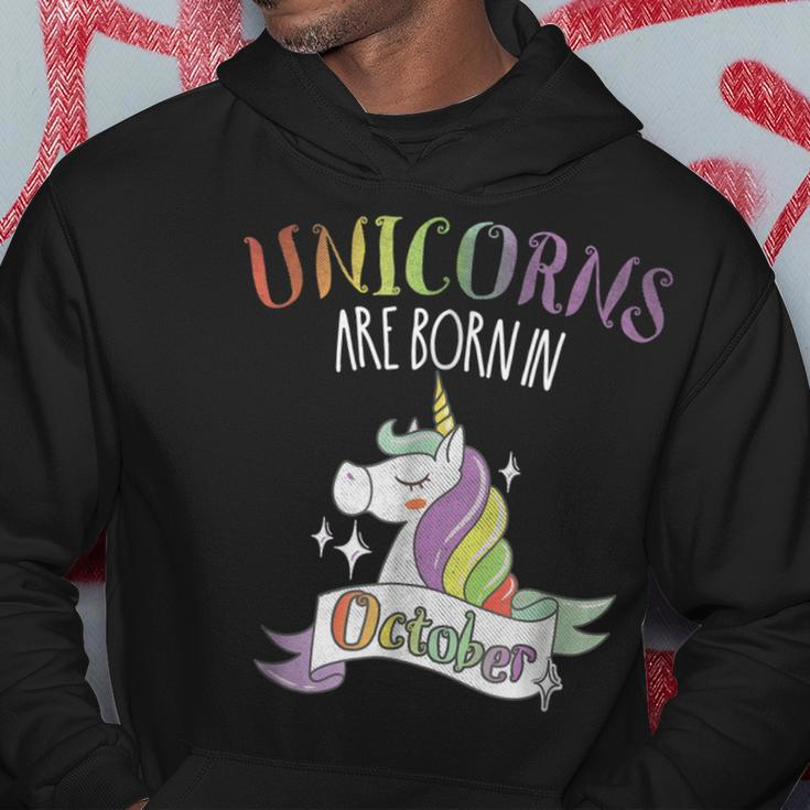 Unicorns Are Born In October Birthday Hoodie Unique Gifts