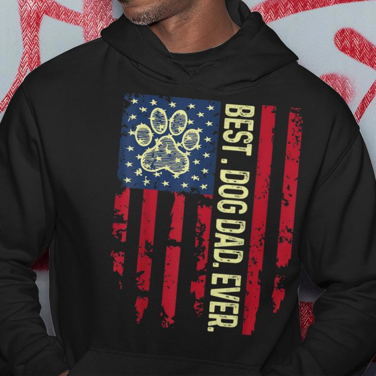 United States Usa Flag Best Dog Dad Ever Dad On Fathers Day Gift For Mens Hoodie Unique Gifts