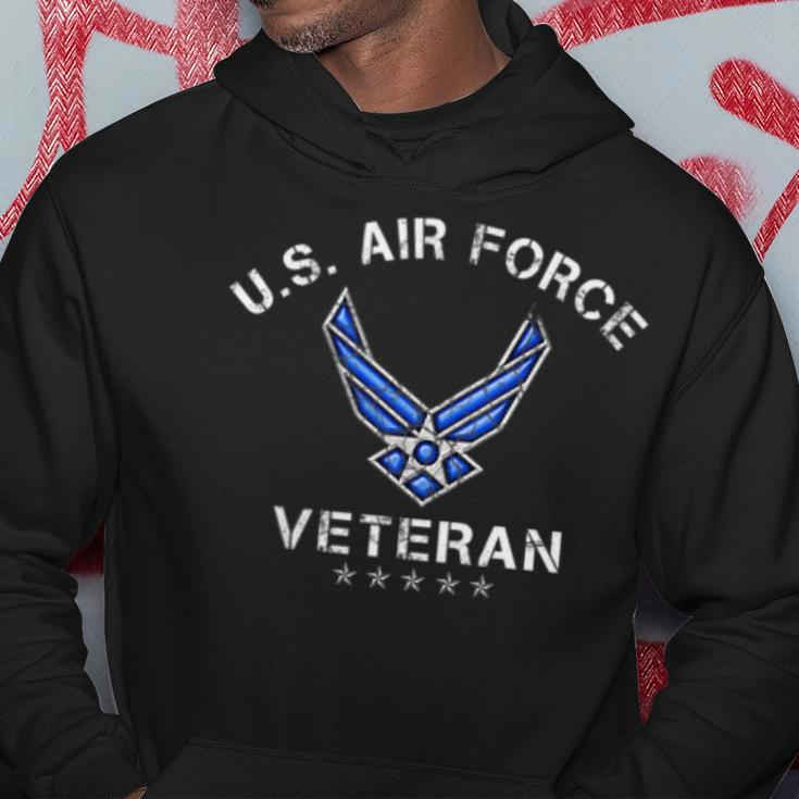US Air Force Veteran Vintage Usa Flag Veterans Day Gifts Hoodie Funny Gifts