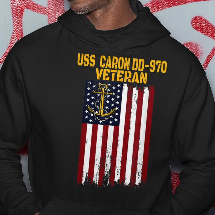 Uss Caron Dd-970 Destroyer Veterans Day Fathers Day Dad Son Hoodie Funny Gifts