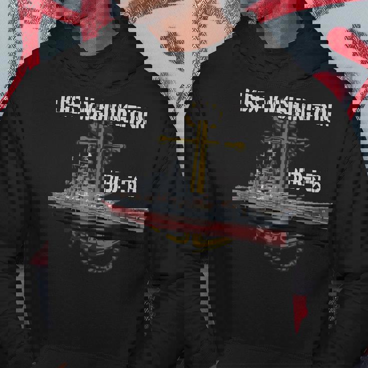 Uss Washington Bb-56 Battleship Ww2 American Warship Veteran Hoodie Personalized Gifts