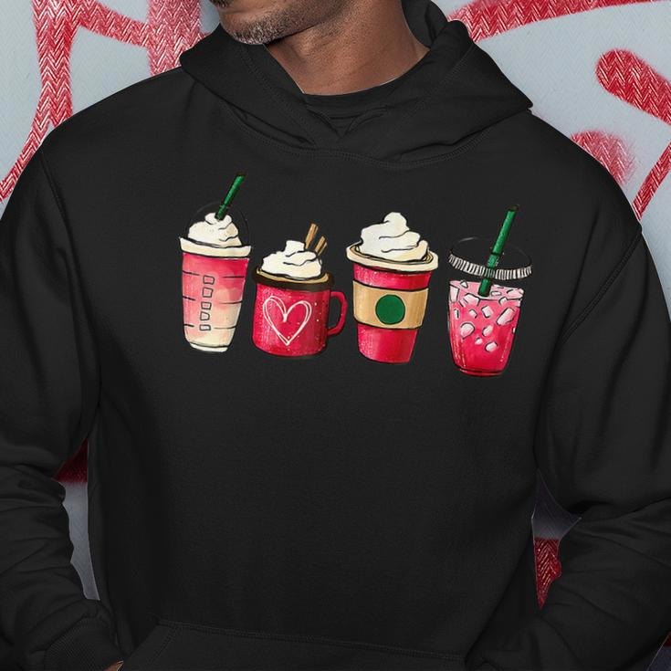 Valentine Coffee Lover Heart Funny Valentines Day Costume Hoodie Funny Gifts