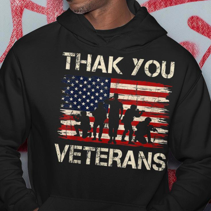 Veterans Day American Flag Thank You Veterans Proud Veteran Hoodie Funny Gifts