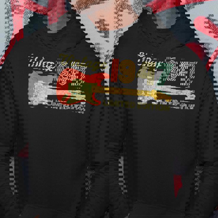 Vintage 1947 Birthday Gifts Guitar Lovers 76Th Birthday Hoodie Unique Gifts