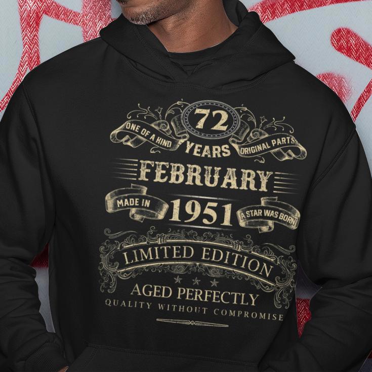 Vintage 1951 Geburtstagsoutfit, 72 Jahre Alt Hoodie für Damen und Herren Lustige Geschenke