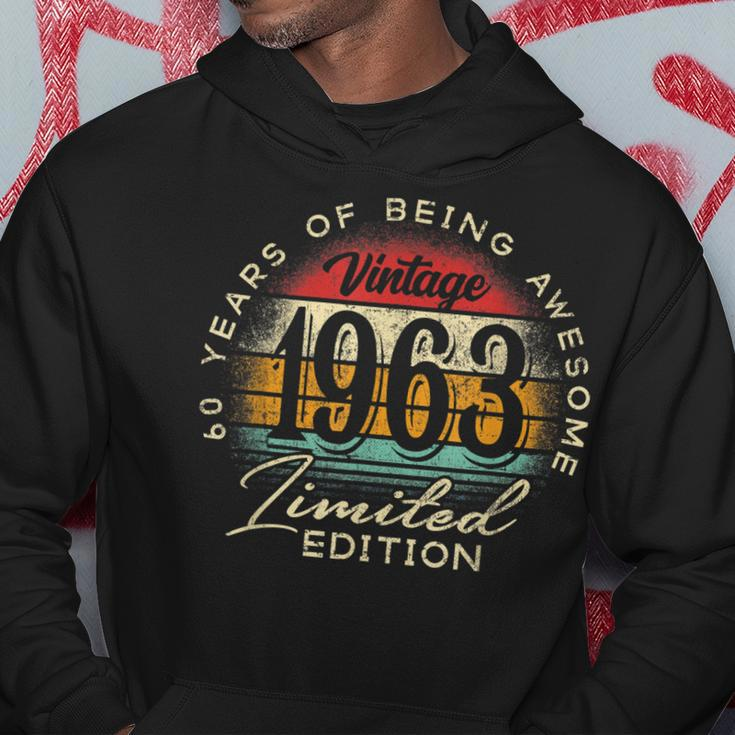 Vintage 1963 Limited Edition 60Th Birthday 60 Year Old Gifts Hoodie Unique Gifts