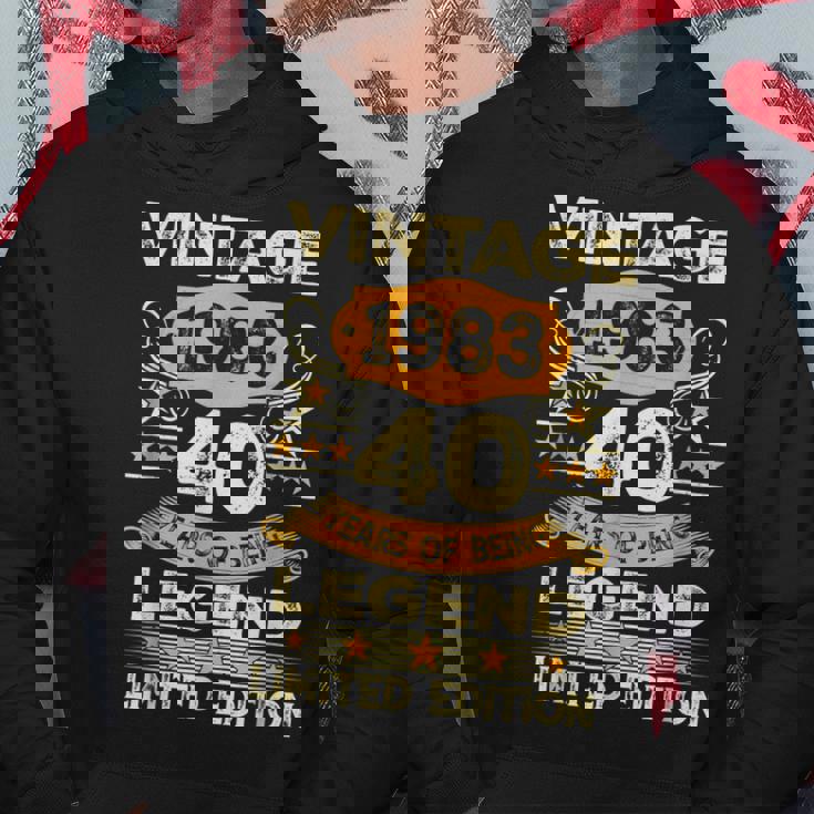 Vintage 1983 40 Year Old 40Th Birthday Mens Limited Edition Hoodie Unique Gifts