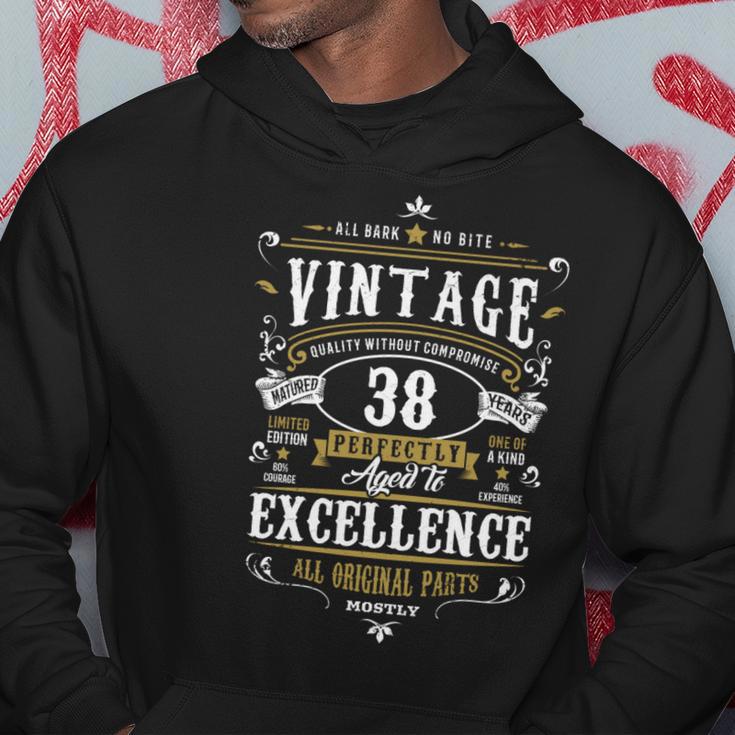 Vintage 38. Geburtstag Hoodie für Männer, Langarm Retro Look Lustige Geschenke