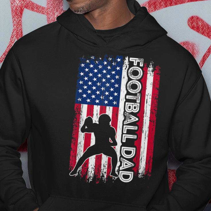 Vintage American Flag Football Dad Daddy Men Gift Hoodie Funny Gifts