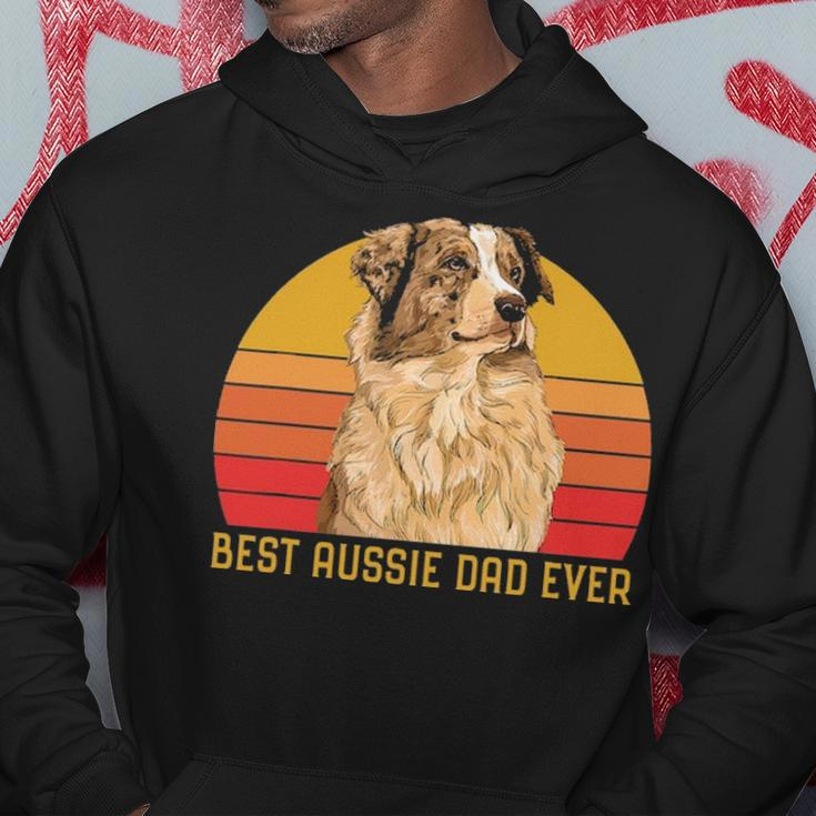 Vintage Best Aussie Dad Ever Papa Australian Shepherd Dog V2 Hoodie Funny Gifts