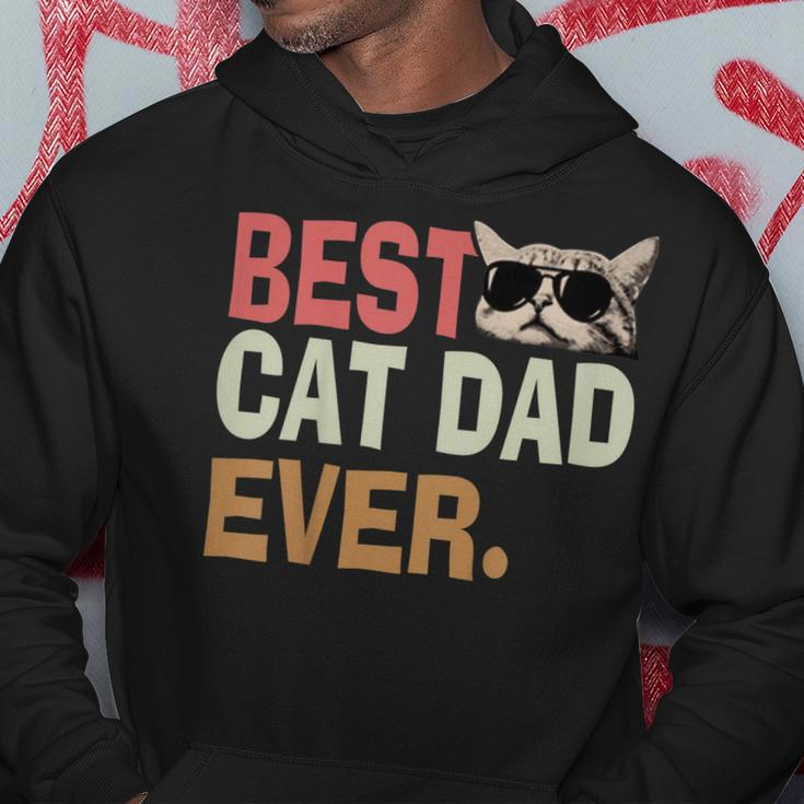 Vintage Best Cat Dad Ever Cat Daddy Father Day Hoodie Unique Gifts