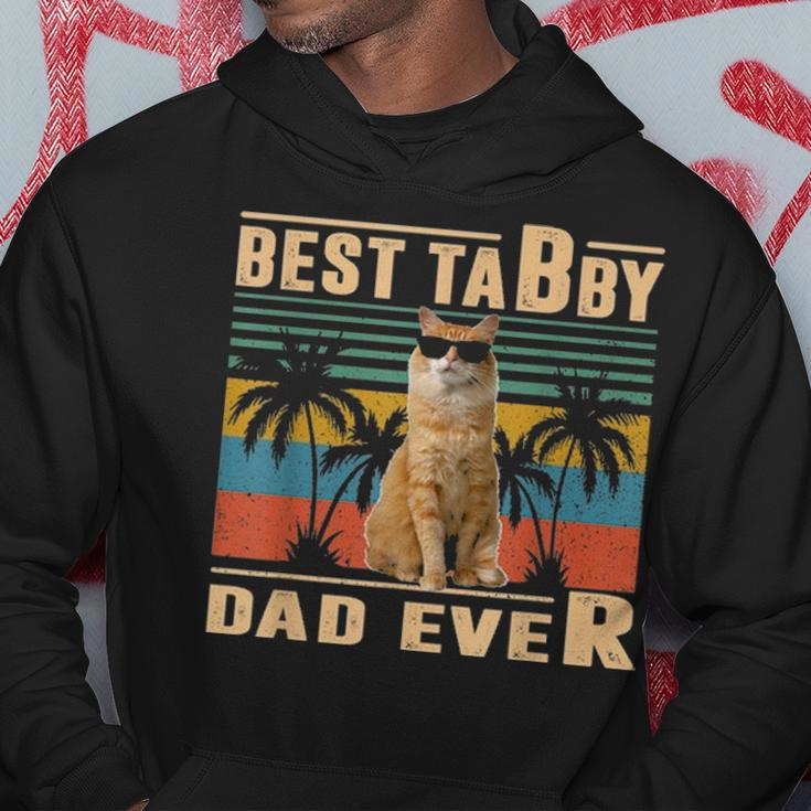 Vintage Best Cat Dad Ever Tabby Fathers Day Gift For Daddy Hoodie Funny Gifts