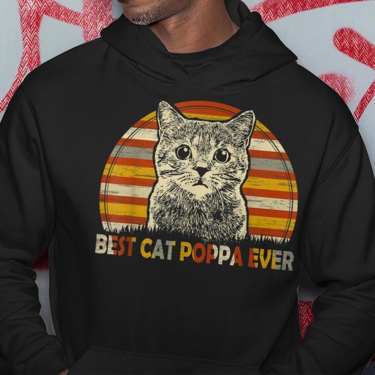 Vintage Best Cat Poppa Ever Fathers Day Christmas Gifts Hoodie Unique Gifts
