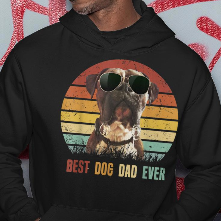 Vintage Best Dog Dad Ever Boxer Dog Fathers Day Gifts Gift For Mens Hoodie Unique Gifts
