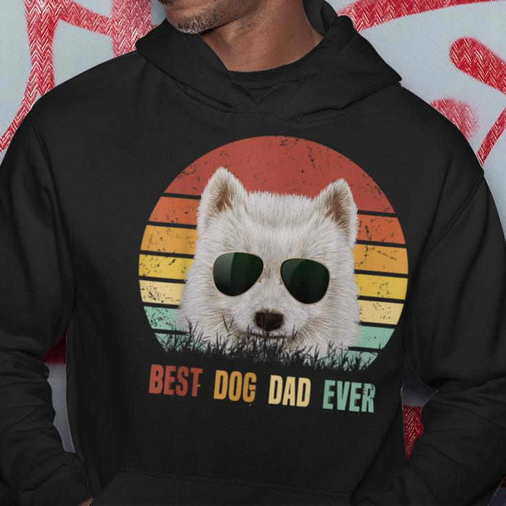 Vintage Best Dog Dad Ever Samoyed Fathers Day Gifts Gift For Mens Hoodie Unique Gifts