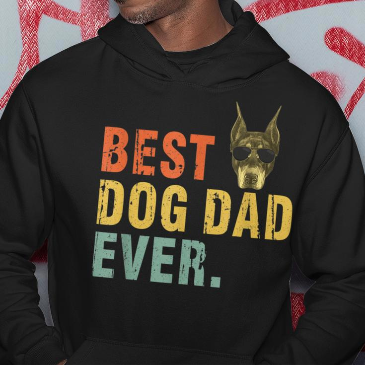 Vintage Best Dog Dad EverDoberman Pinscher Hoodie Unique Gifts
