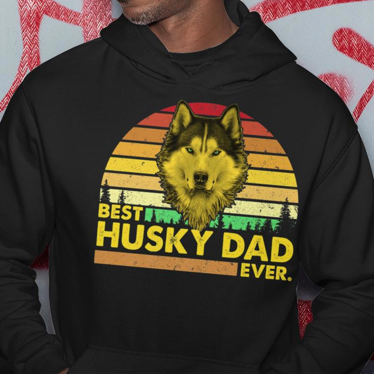 Vintage Best Husky Dad Ever Dog Daddy Father Hoodie Unique Gifts