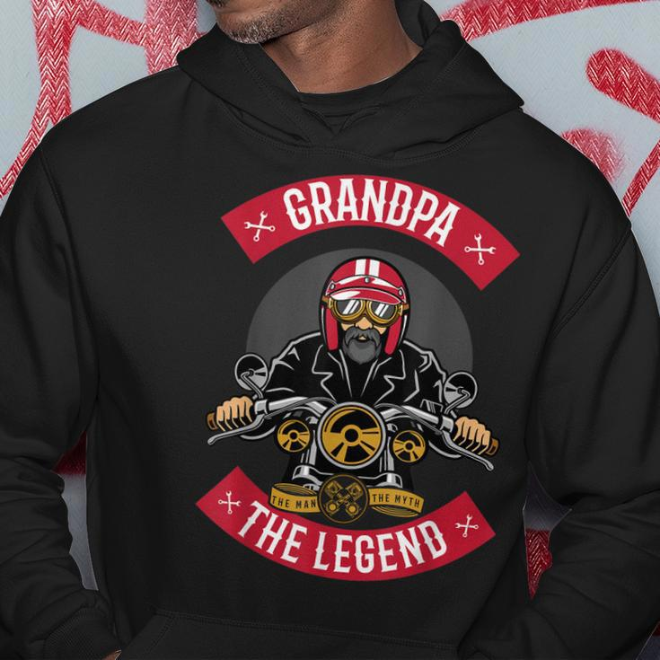 Vintage Biker Grandpa The Man The Myth The Legend Motorcycle Hoodie Unique Gifts