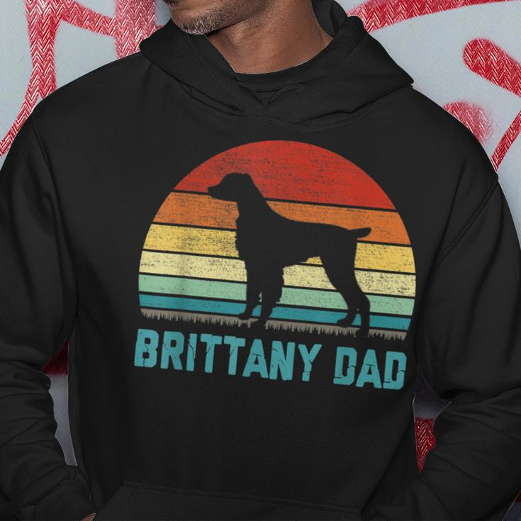 Vintage Brittany Dad - Dog Lover Hoodie Funny Gifts