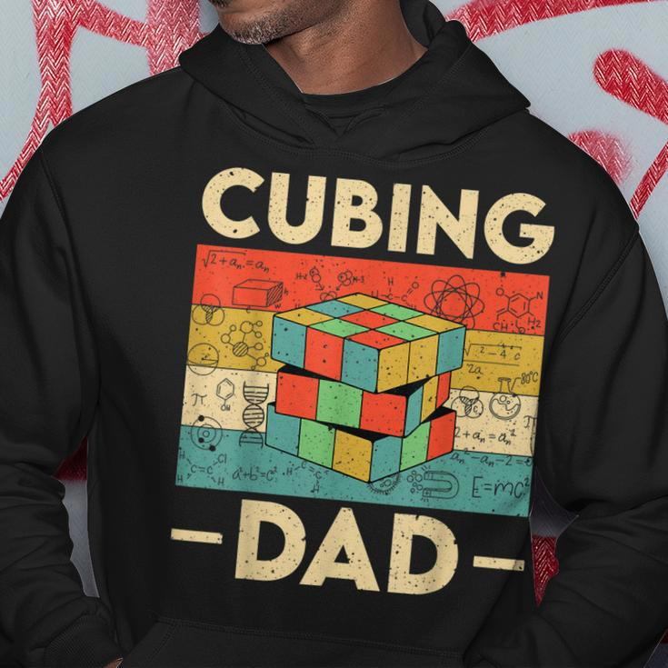 Vintage Cubing Dad Funny Speedcubing Math Lovers Hoodie Funny Gifts