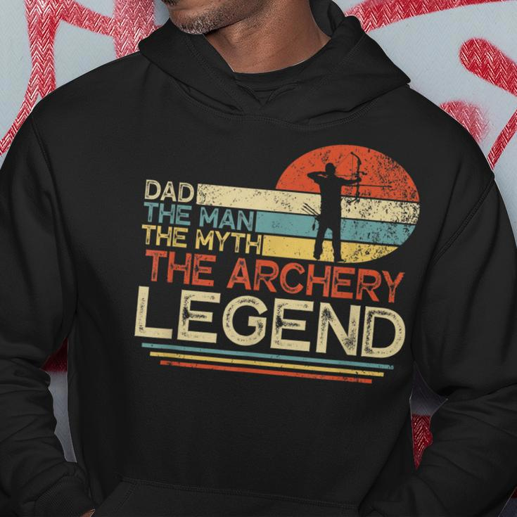 Vintage Dad The Man The Myth The Archery Legend Father Day Hoodie Funny Gifts